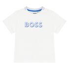 Baby Boys Blue & White Logo Tracksuit Set, 1, hi-res