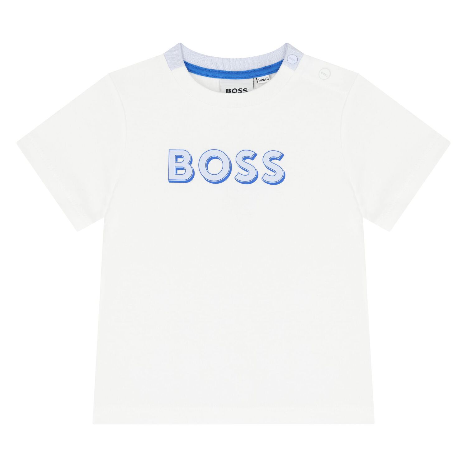 Baby Boys Blue & White Logo Tracksuit Set, 1, hi-res