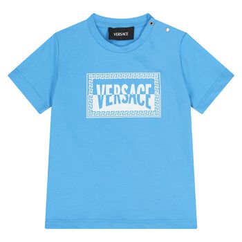 Younger Boys Blue Logo T-Shirt