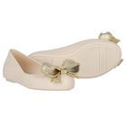 Girls Gold Bow Jelly Shoes, 1, hi-res