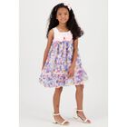 Girls White & Purple Tulle Dress, 4, hi-res