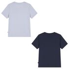 Boys Blue & Navy Blue Logo T-Shirts (2 Pack), 5, hi-res