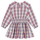 Girls Pink & Blue Check Dress, 1, hi-res