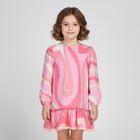 Younger Girls Pink & Ivory Iride Dress, 1, hi-res