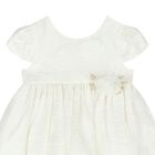 فستان بنات جاكار باللون العاجي, 2, hi-res