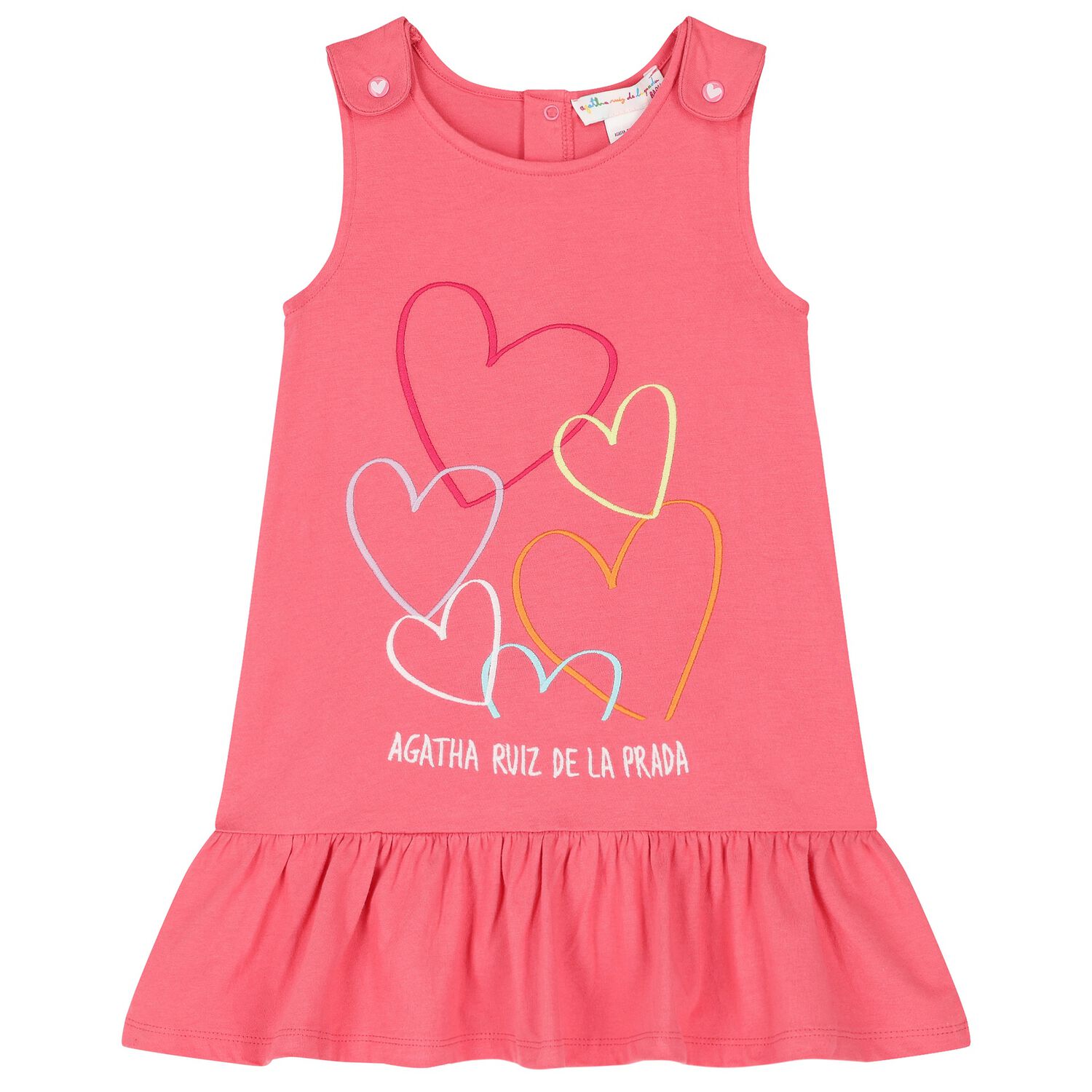 Girls Pink Logo Dress, 1, hi-res image number null