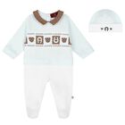 Baby Boys Blue & White Babygrow Set, 1, hi-res