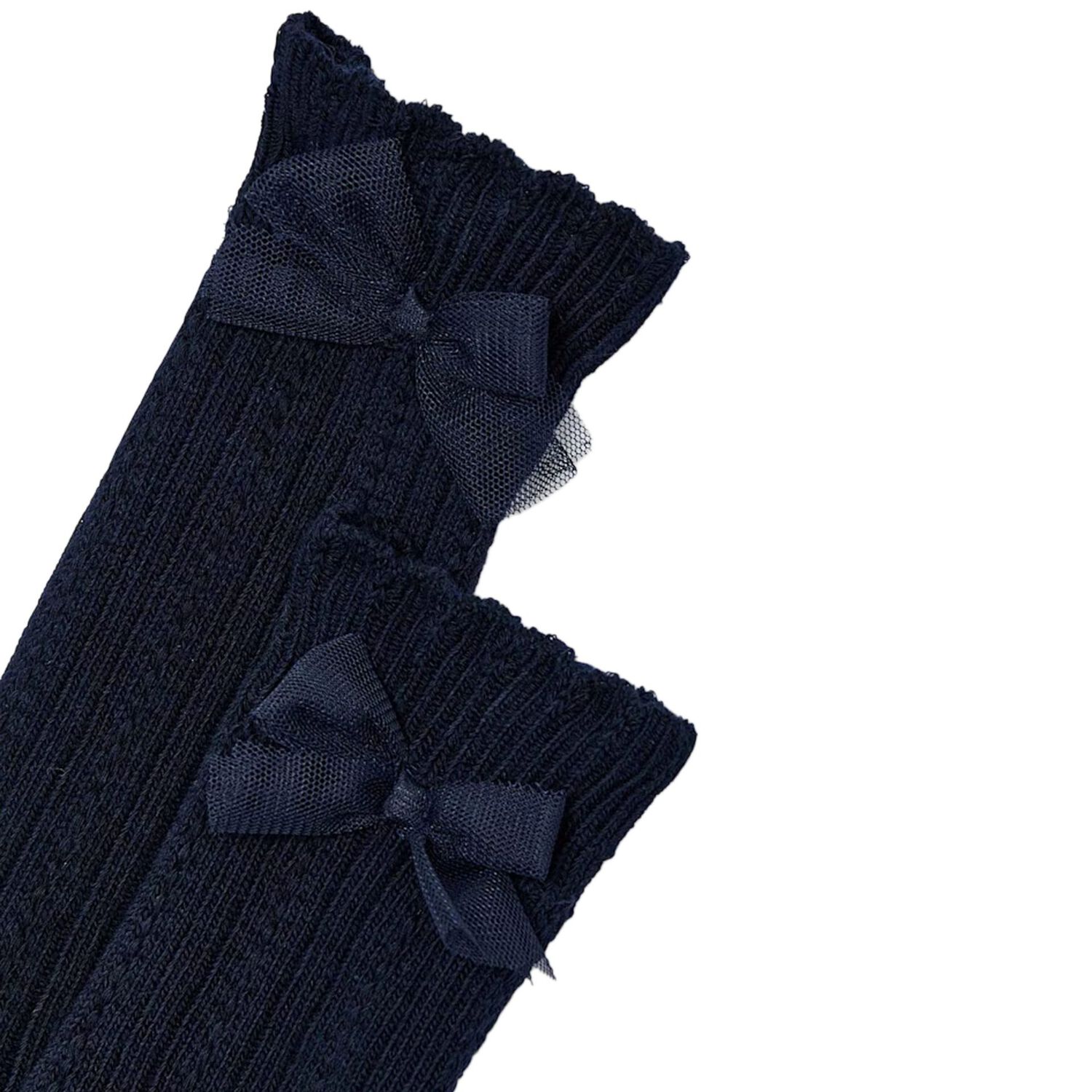 جوارب بنات طويله للركبه باللون الكحلى , 1, hi-res