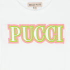 تيشيرت بالشعار باللون الأبيض للبنات, 1, hi-res