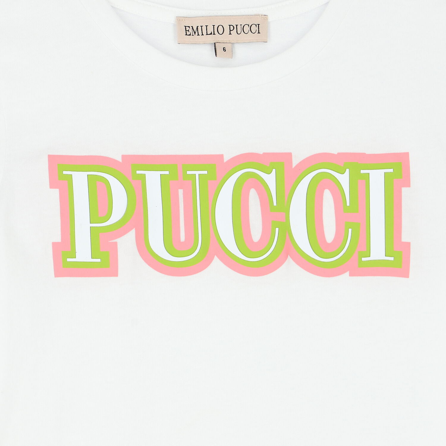 تيشيرت بالشعار باللون الأبيض للبنات, 1, hi-res