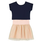 Girls Navy & Pink 2 In 1 Dress Set, 1, hi-res