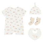 Ivory & Beige Baby Romper Gift Set, 3, hi-res