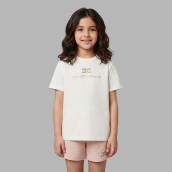 Girls White Logo T-Shirt