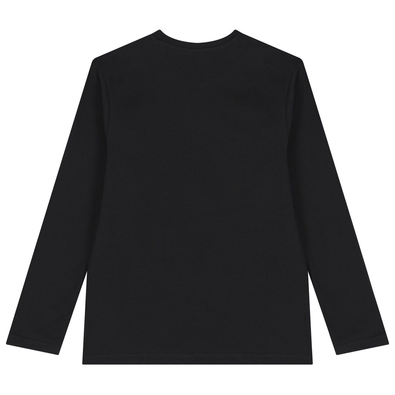 Boys Black Logo Long Sleeve Top, 2, hi-res image number null