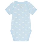 Baby Boys Blue & Ivory Whale Bodysuit ( 3-Pack ), 1, hi-res