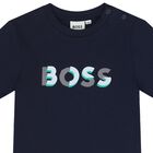 Baby Boys Navy Blue Logo T-Shirt, 2, hi-res