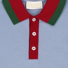 قميص بولو مخطط باللون الأزرق للأولاد الصغار, 1, hi-res