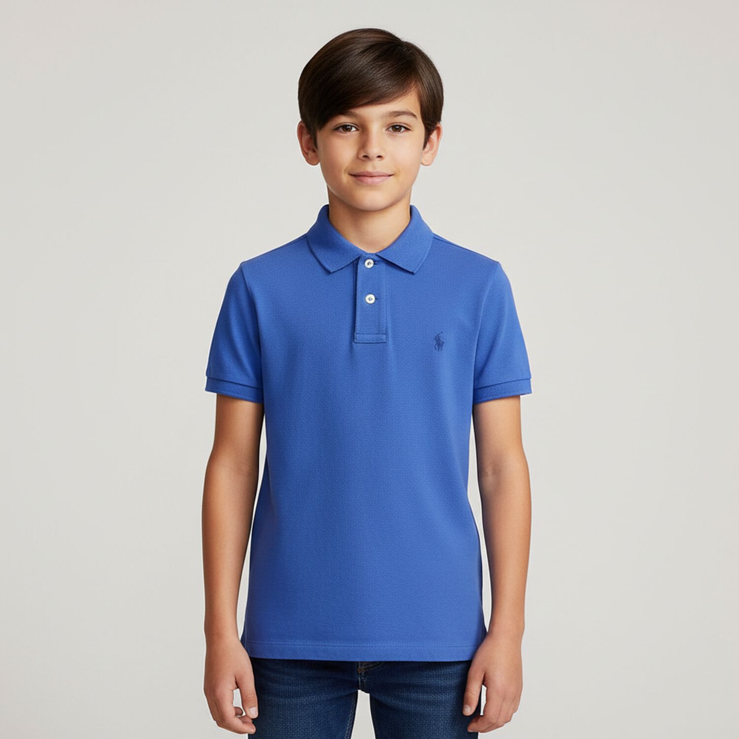 Boys Blue Logo Polo Shirt, 1, hi-res image number null