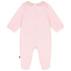 Baby Girls Pink Logo Babygrow, 1, hi-res