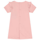 فستان بنات بالشعار باللون الوردي, 1, hi-res