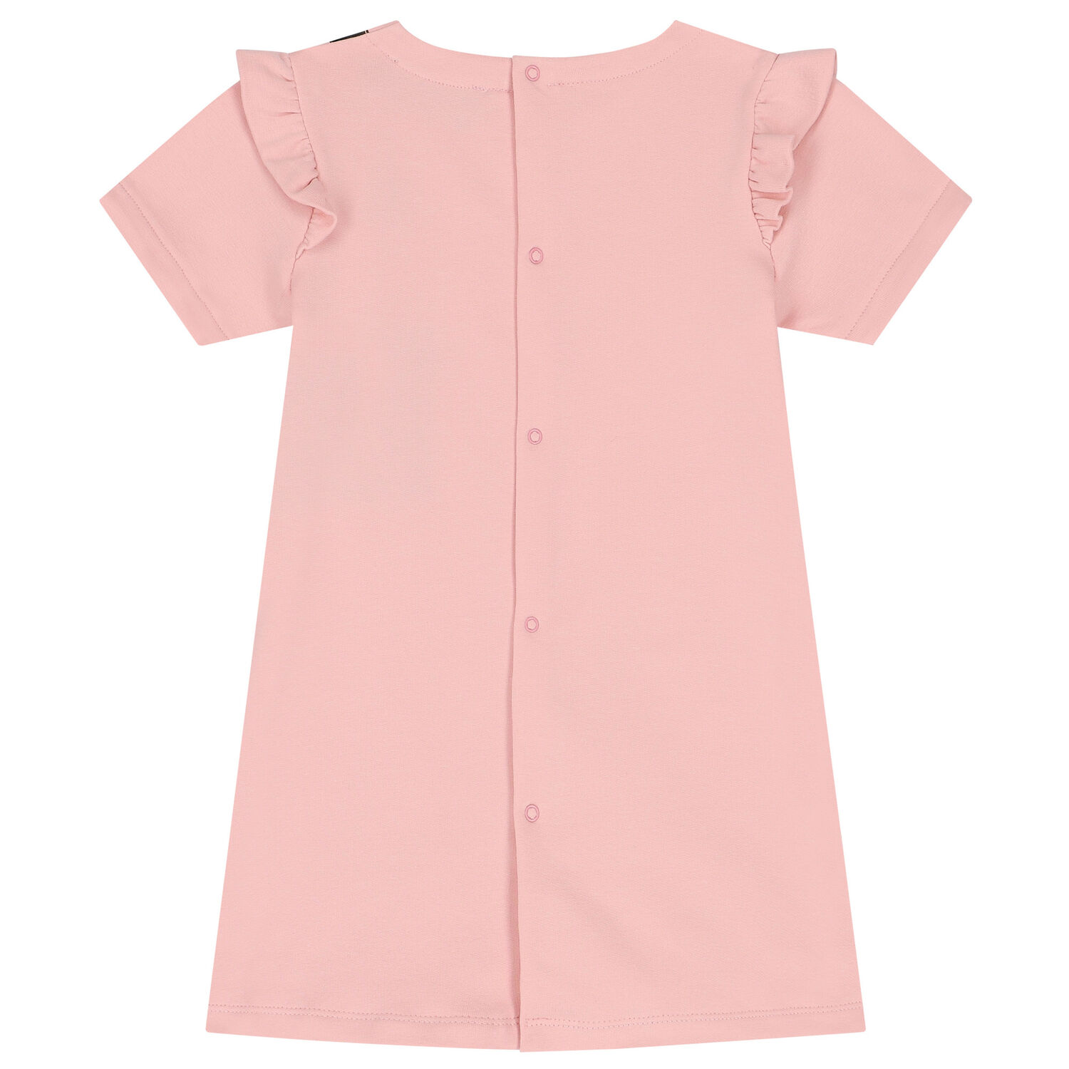 فستان بنات بالشعار باللون الوردي, 1, hi-res