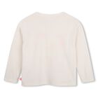 Girls Ivory Sequin Cat Heart Long Sleeve Top, 1, hi-res