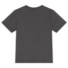 طقم أولاد شورت بالشعار باللون الرمادي و الأبيض, 1, hi-res