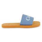 Girls Mini Me Blue & Beige Logo Sliders, 2, hi-res