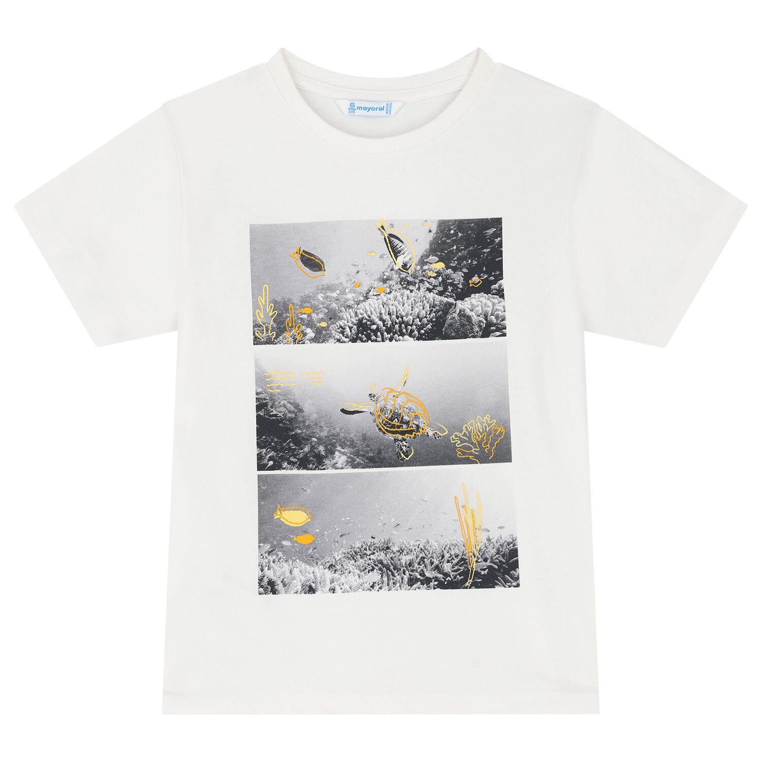 Boys White, Grey & Yellow Shorts Set, 2, hi-res