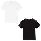 Boys White & Black Logo T-Shirts ( 2-Pack ), 1, hi-res