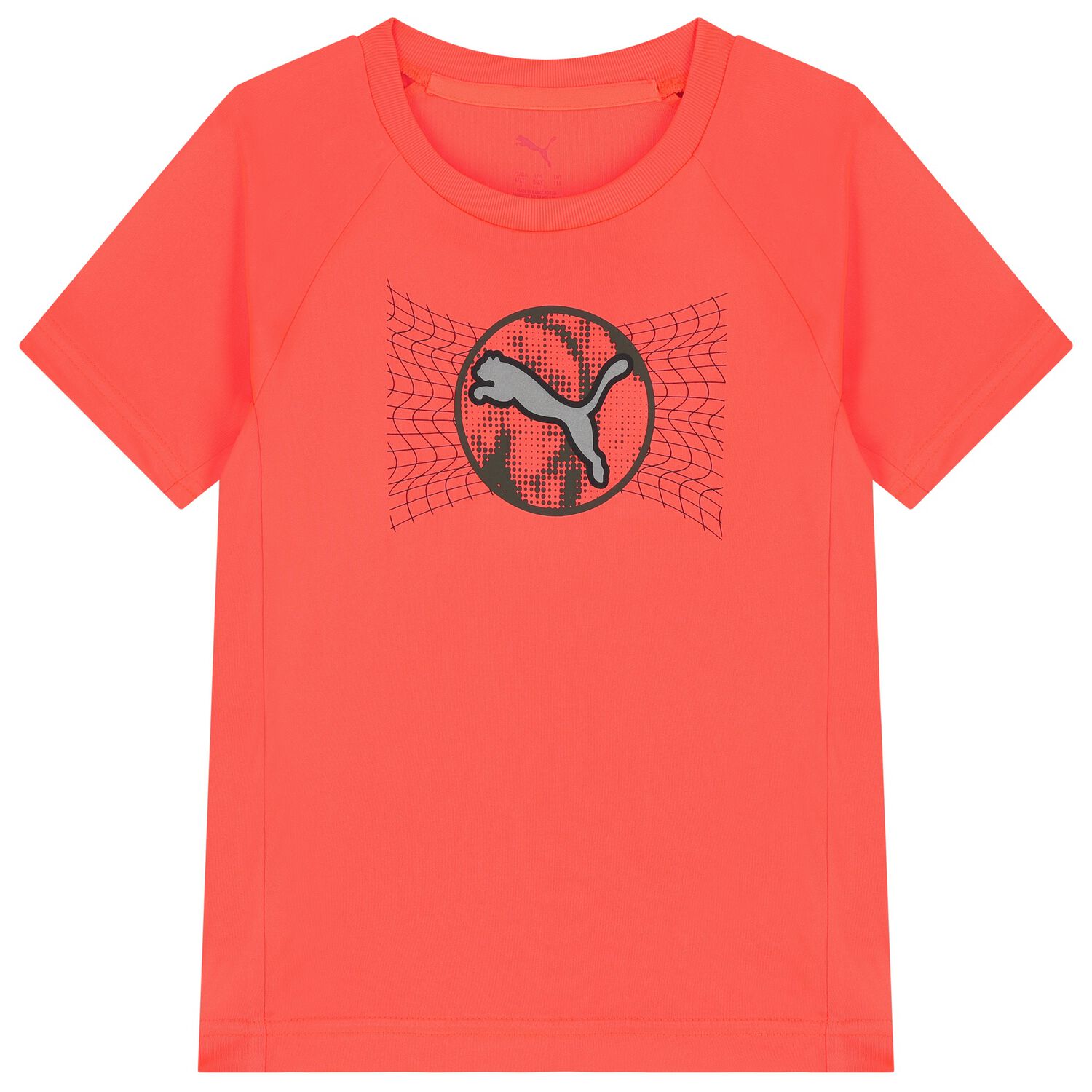 Boys Neon Orange Logo T-Shirt, 1, hi-res