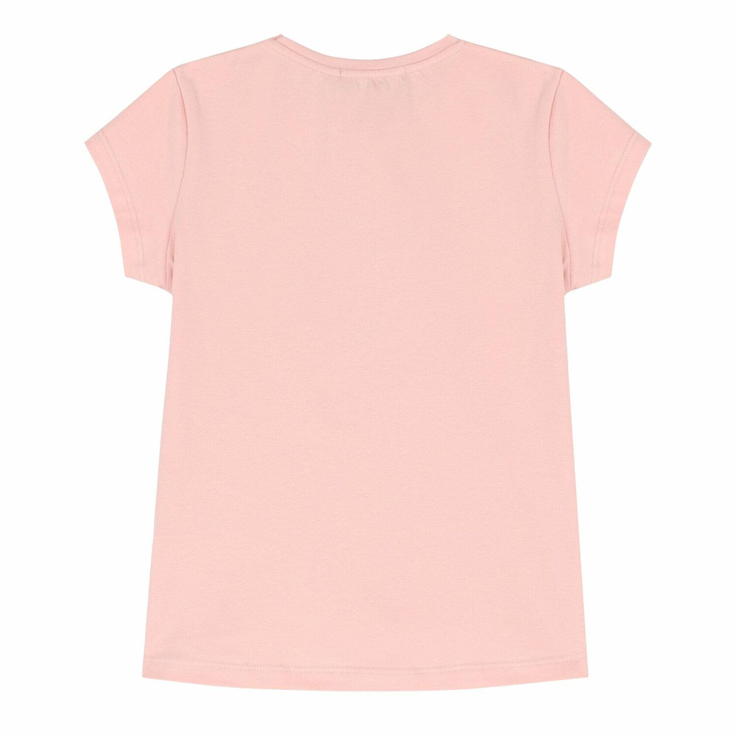 Girls Pink & Navy Logo T-Shirt, 3, hi-res