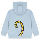Boys Blue Tiger Logo Hooded Top, 1, hi-res
