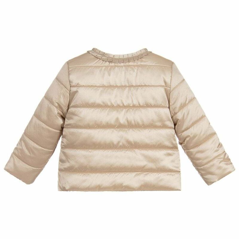 Younger Girls Gold Puffer Jacket, 1, hi-res image number null
