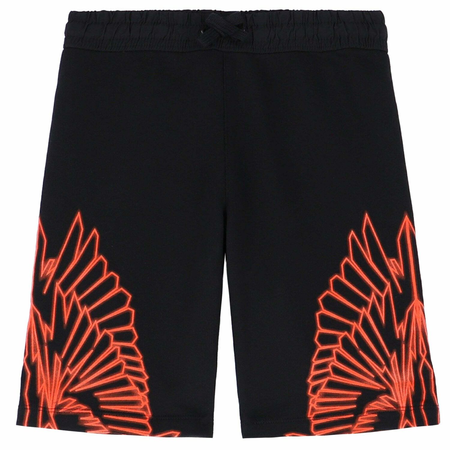 Boys Black Printed Shorts, 1, hi-res image number null
