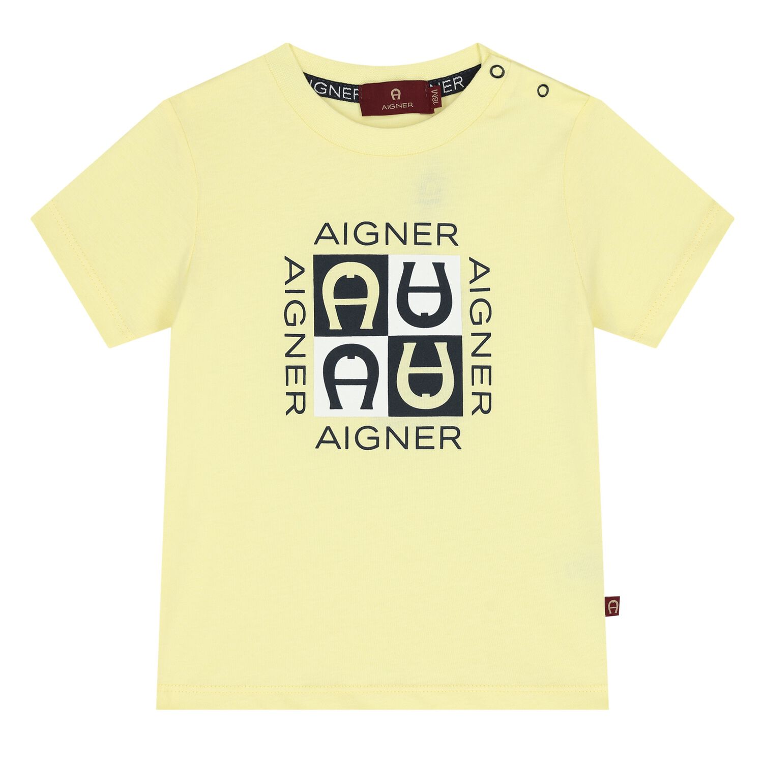 Younger Boys Yellow Logo T-Shirt, 2, hi-res