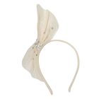 Girls Ivory Tulle Headband, 2, hi-res