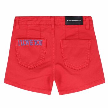 Girls Red Shorts