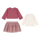 Younger Girls Pink & Ivory Skirt Set, 1, hi-res