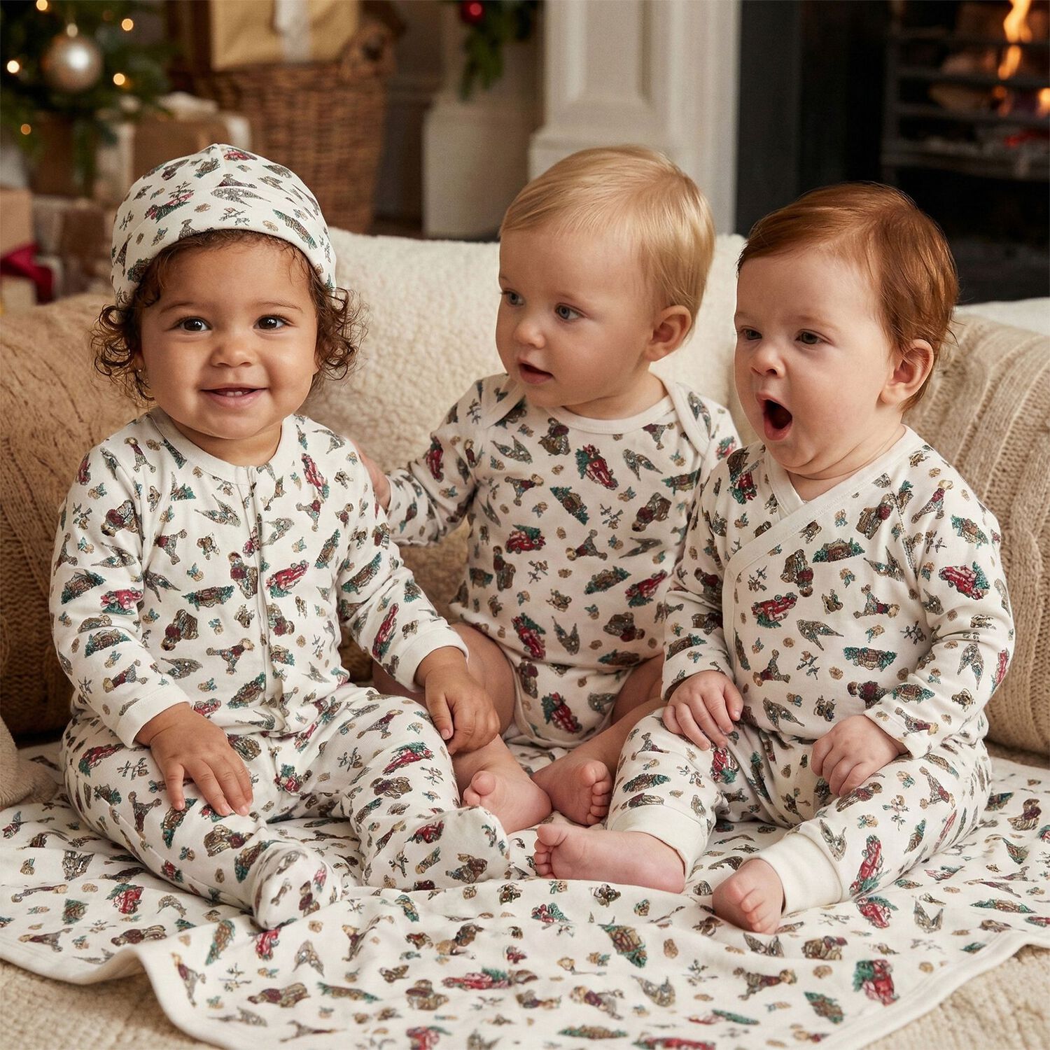 Ivory Polo Bear Babygrow Gift Set, 1, hi-res