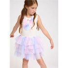 Girls White & Lilac Tulle Dress, 1, hi-res