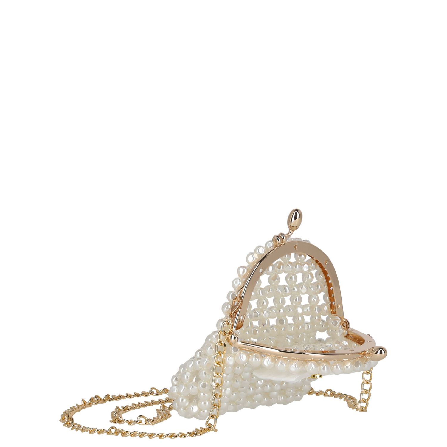 Girls Ivory Pearl Handbag, 2, hi-res
