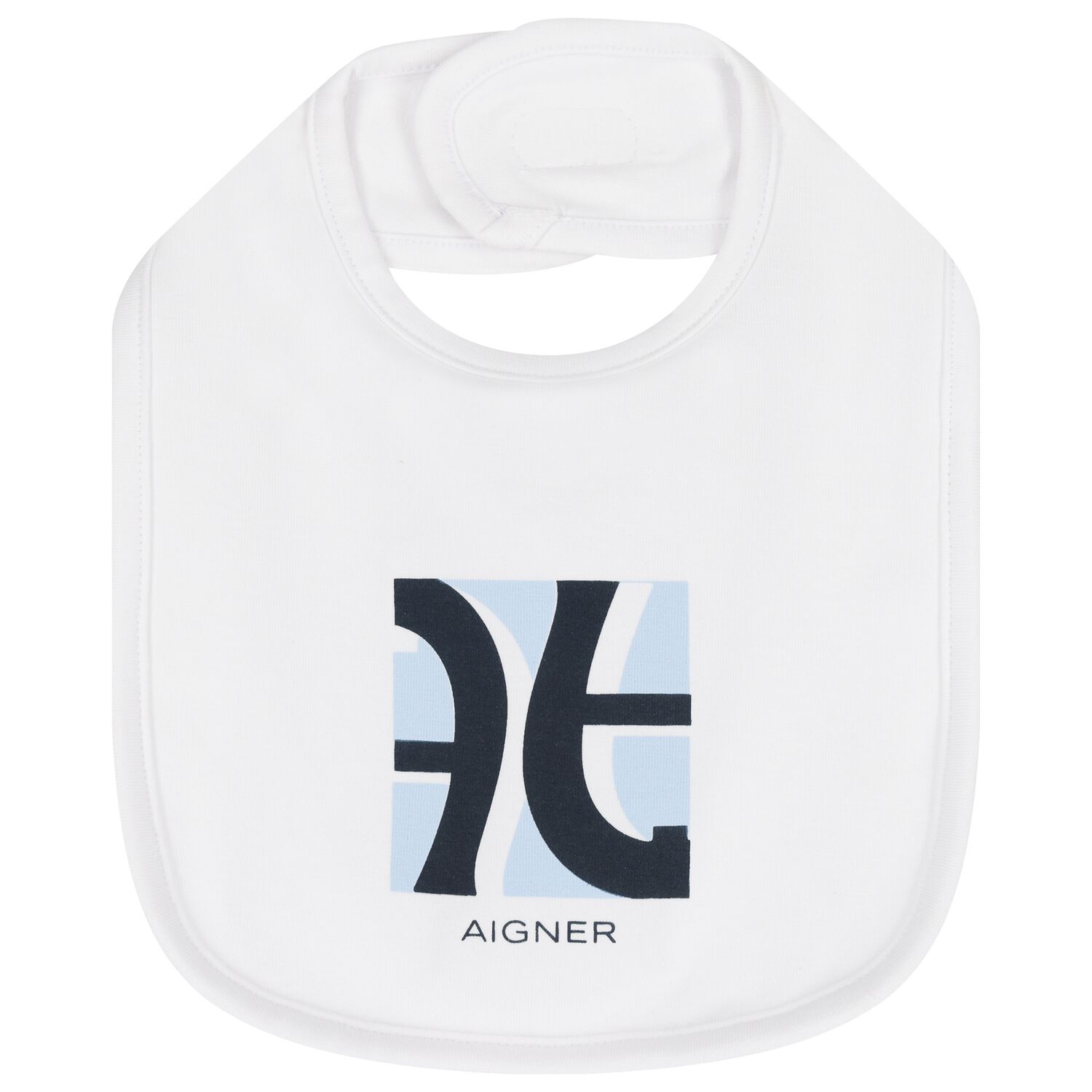 Baby Boys White Logo Bib, 1, hi-res