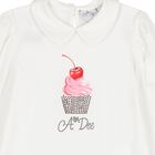 Girls Ivory & Pink Bear Skirt Set, 1, hi-res