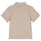 تيشيرت أولاد بولو بالشعار باللون البيج, 3, hi-res