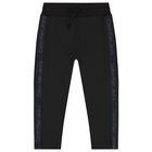 بدلة رياضية أولاد  بالشعار باللون الأسود, 1, hi-res