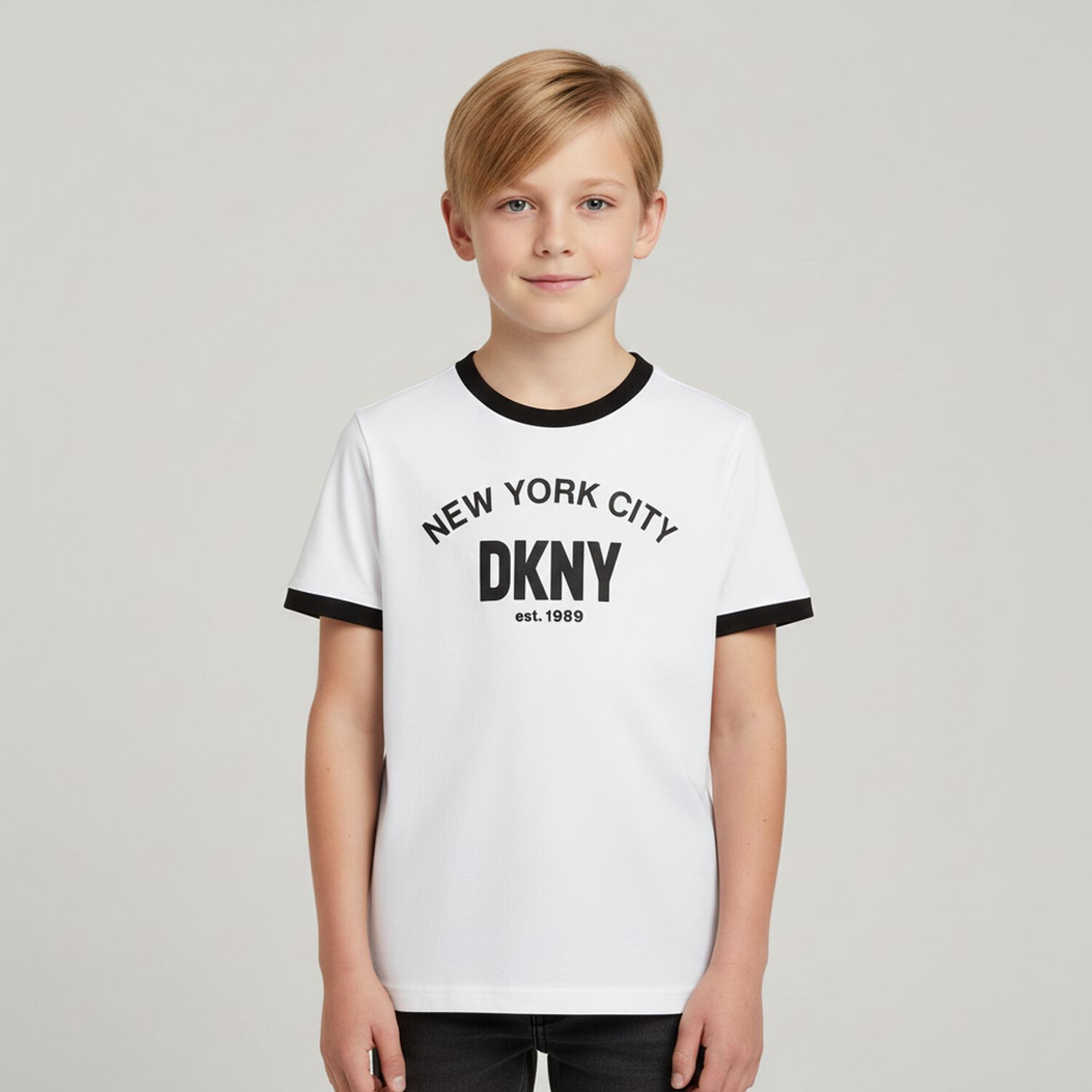 Boys White Logo T-Shirt, 1, hi-res image number null