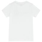 Boys White Logo T-Shirt, 4, hi-res