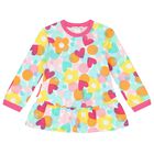 طقم بنات ليغنز بطبعة القلب باللون الوردي والأبيض, 1, hi-res