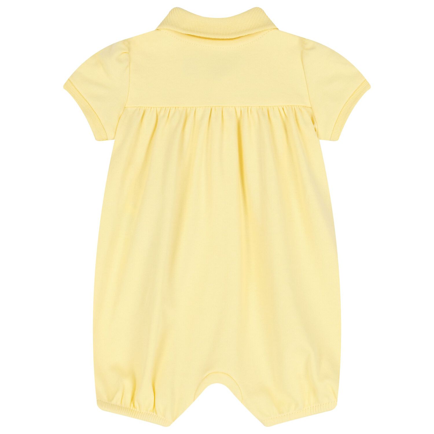 Baby Girls Yellow Logo Romper, 1, hi-res